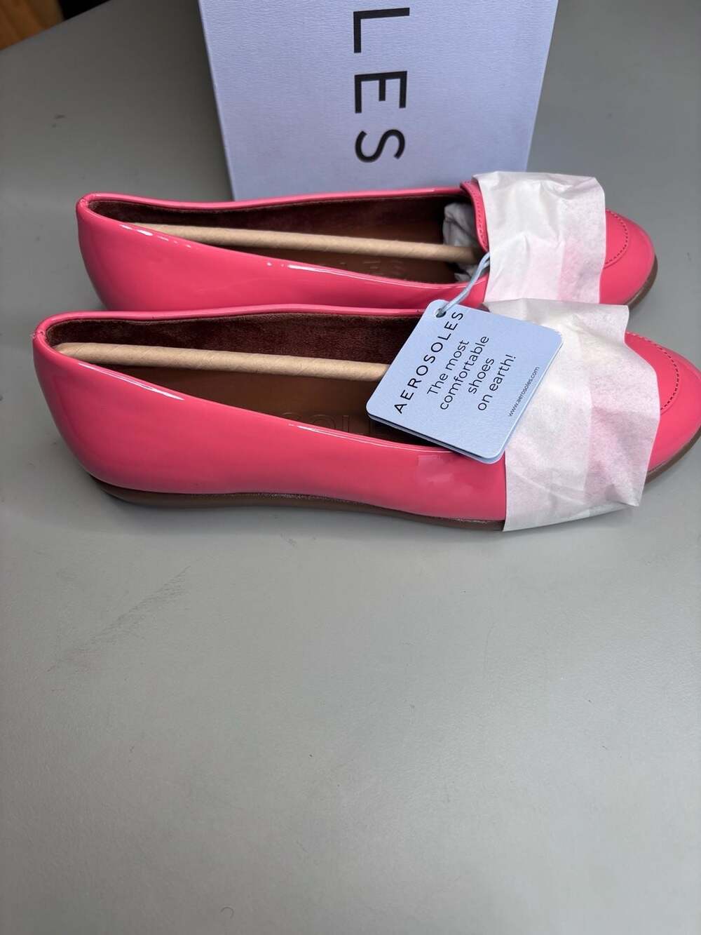 Aerosoles Hot Pink Patent Leather Ballet Flats size 5.5